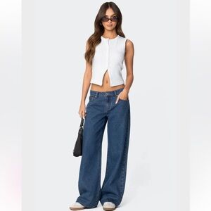 Edikted Raelynn Washed Low Rise Jeans